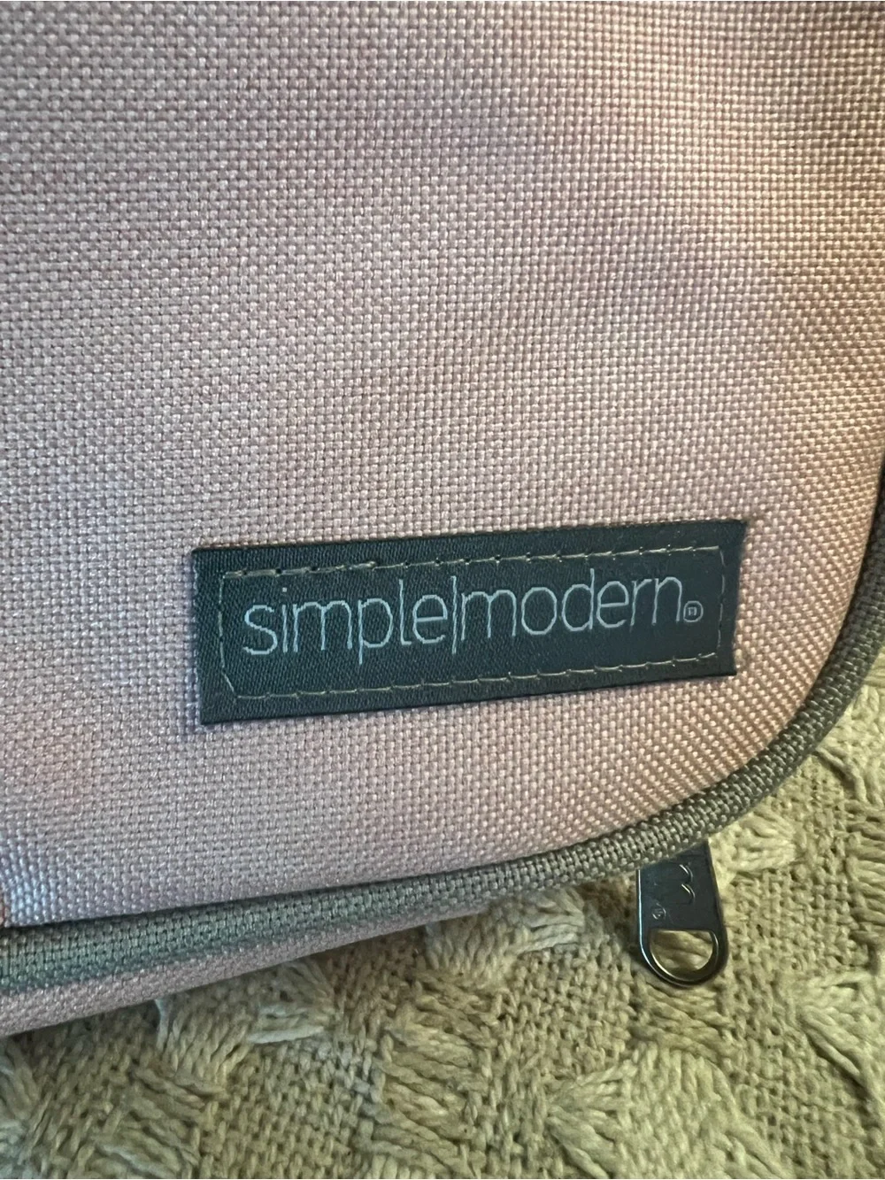 SIMPLE MODERN Classic Hadley Insulated Zip Around Lunch Bag‎ Pink Grey GUC